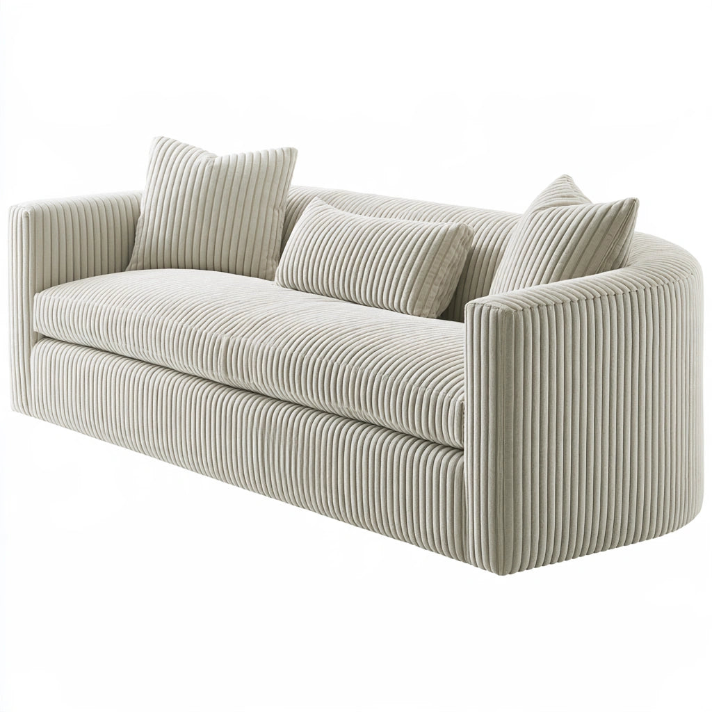 Gestoffeerde bank, kleur lichtbeige