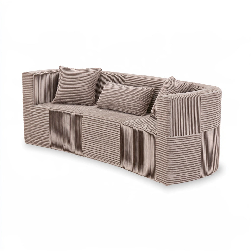 Gestoffeerde bank, kleur lichtbeige