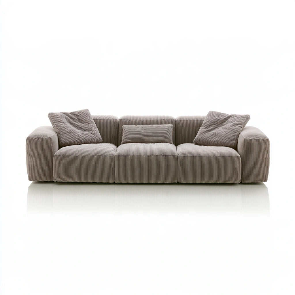 Gestoffeerde bank, kleur lichtbeige