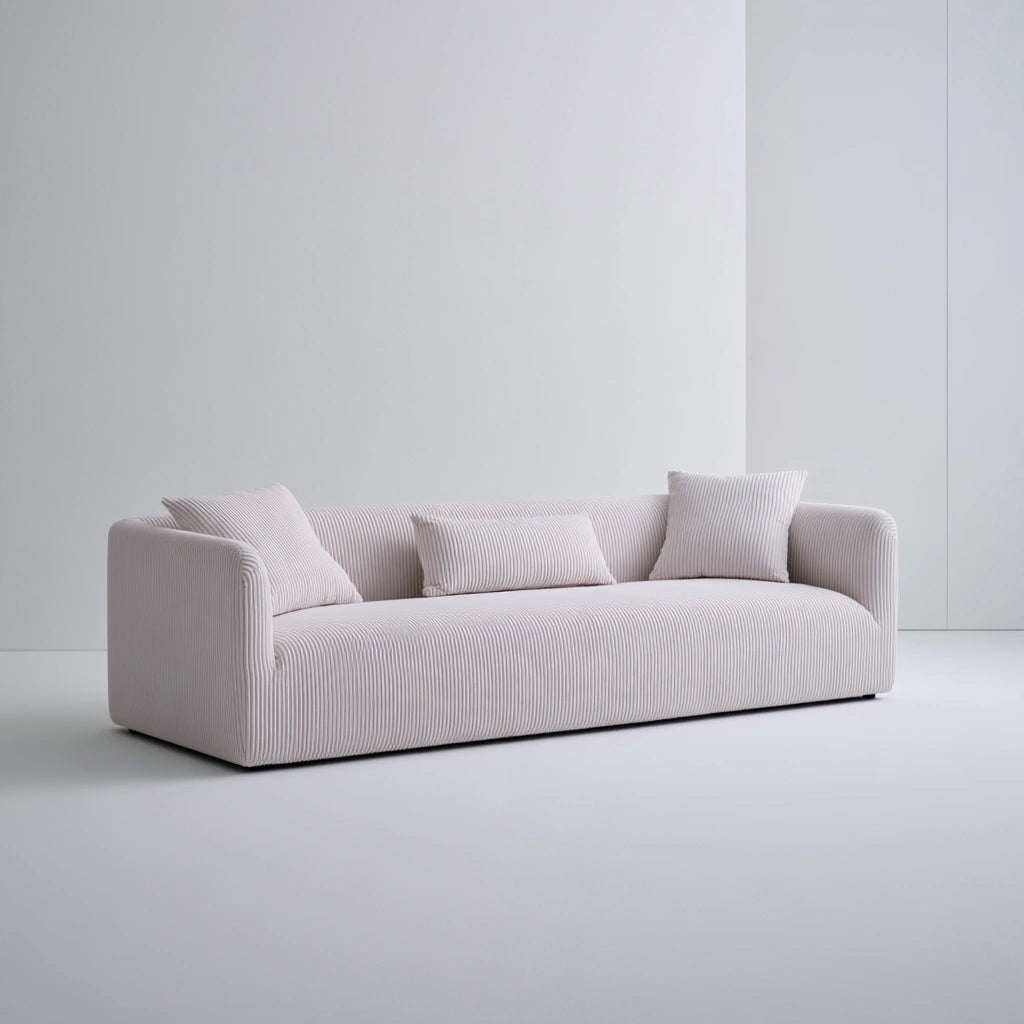 Gestoffeerde bank, kleur lichtbeige