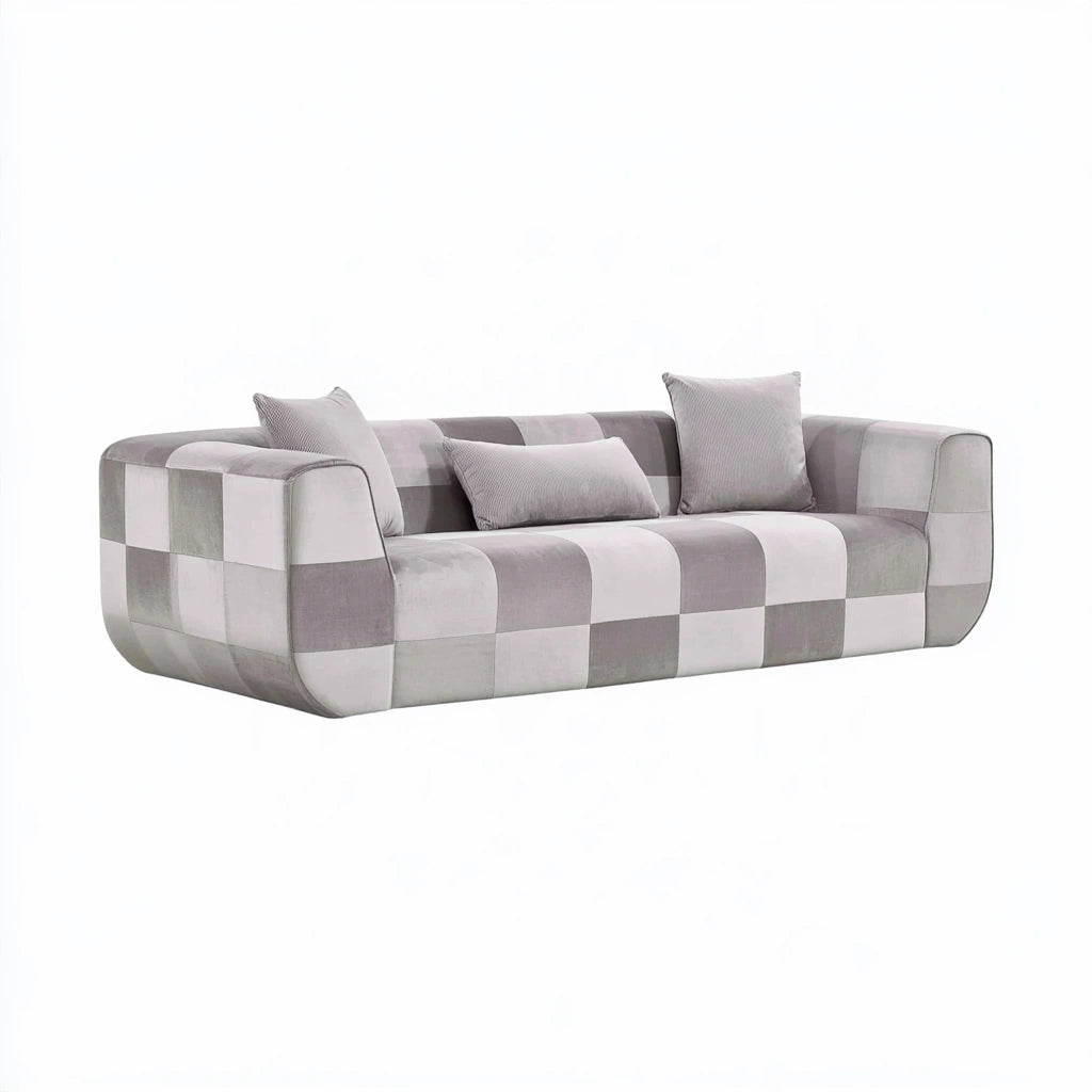 Gestoffeerde bank, kleur lichtbeige